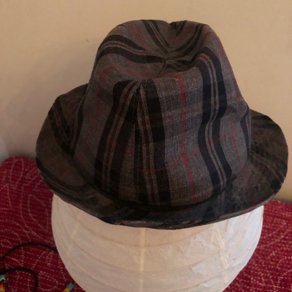 Paul Smith plaid fedora. 100% linen. Sz L - Picture 3 of 6